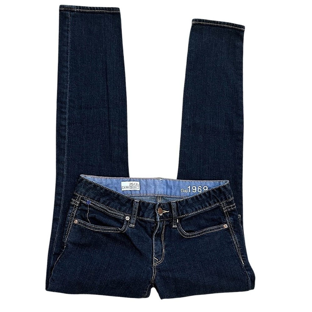 Gap 1969 Jeans Always Skinny Jeans Dark Wash Denim Women’s Sz 26/2R GAP